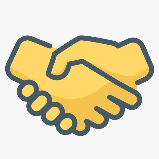 Two hands shaking symbolizing friendship, connection and support